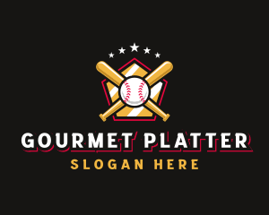 Baseball Bat League logo design