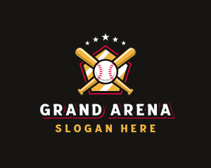 Baseball Bat League logo design