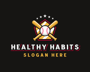 Baseball Bat League logo design