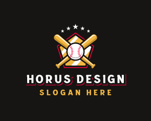 Baseball Bat League logo design