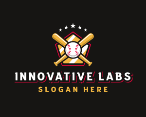 Baseball Bat League logo design