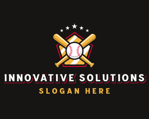 Baseball Bat League logo design