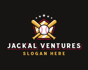 Baseball Bat League logo design