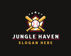 Baseball Bat League logo design