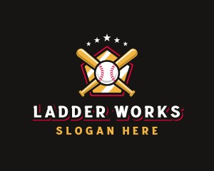 Baseball Bat League logo design