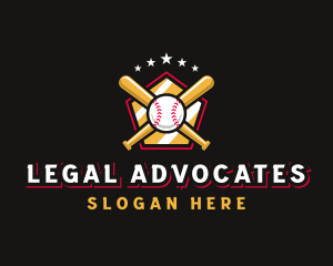 Baseball Bat League logo design