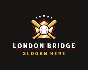 Baseball Bat League logo design