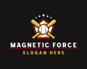 Baseball Bat League logo design