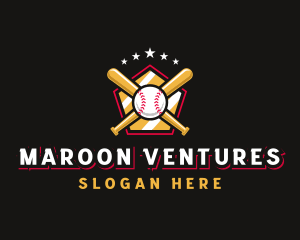 Baseball Bat League logo design