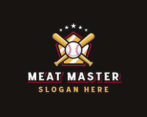 Baseball Bat League logo design