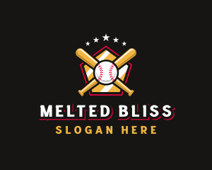 Baseball Bat League logo design