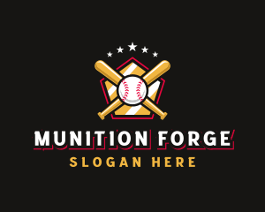 Baseball Bat League logo design