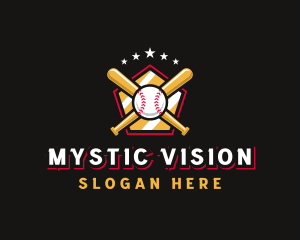 Baseball Bat League logo design