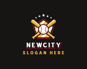 Baseball Bat League logo design