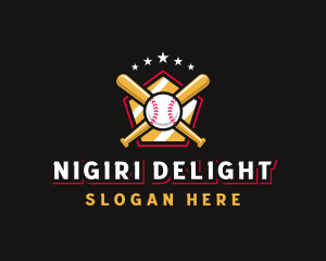 Baseball Bat League logo design