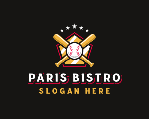 Baseball Bat League logo design