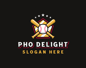 Baseball Bat League logo design