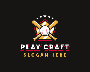 Baseball Bat League logo design