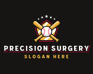 Baseball Bat League logo design