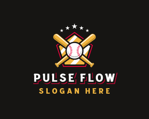 Baseball Bat League logo design