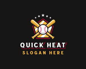 Baseball Bat League logo design