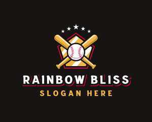 Baseball Bat League logo design