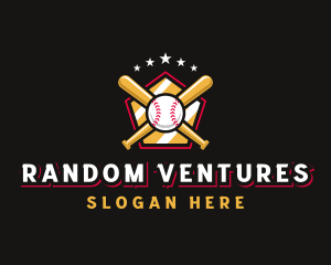 Baseball Bat League logo design