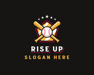 Baseball Bat League logo design