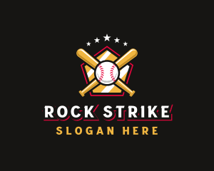 Baseball Bat League logo design