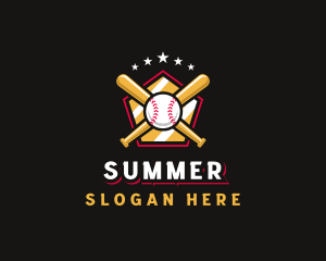 Baseball Bat League logo design