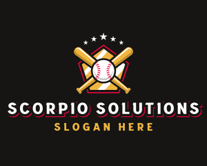 Baseball Bat League logo design