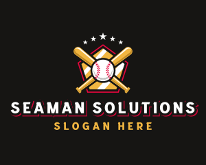 Baseball Bat League logo design