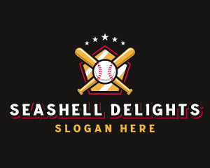 Baseball Bat League logo design