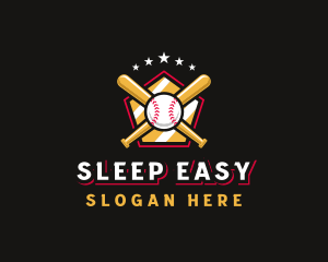 Baseball Bat League logo design