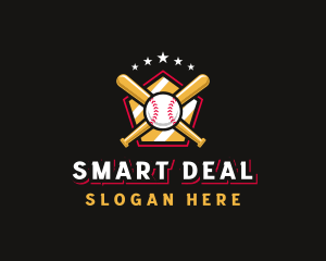 Baseball Bat League logo design