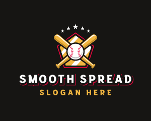 Baseball Bat League logo design