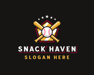 Baseball Bat League logo design