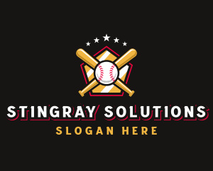 Baseball Bat League logo design