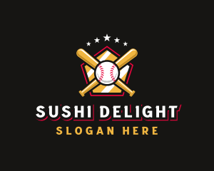 Baseball Bat League logo design