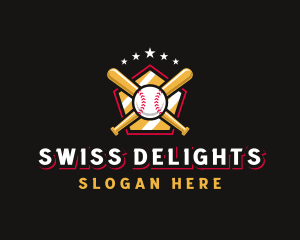 Baseball Bat League logo design