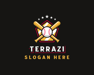 Baseball Bat League logo design