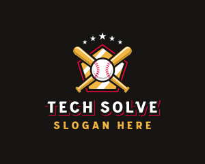 Baseball Bat League logo design