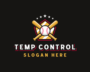 Baseball Bat League logo design