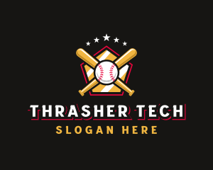 Baseball Bat League logo design