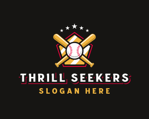 Baseball Bat League logo design