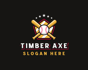 Baseball Bat League logo design