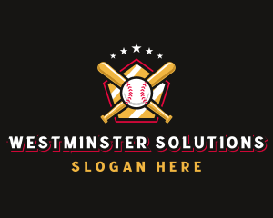 Baseball Bat League logo design