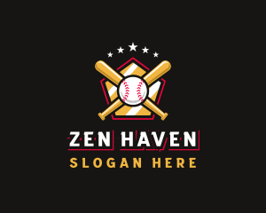 Baseball Bat League logo design