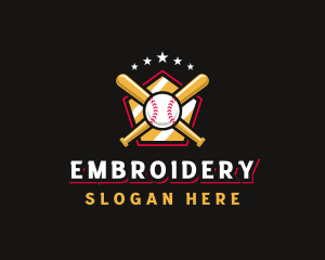 Baseball Bat League logo design