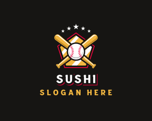 Baseball Bat League logo design